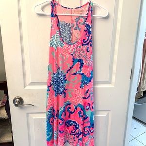 Lilly Pulitzer Melle Trapeze Dress Coral Reef - I'm so Jelly. Size S